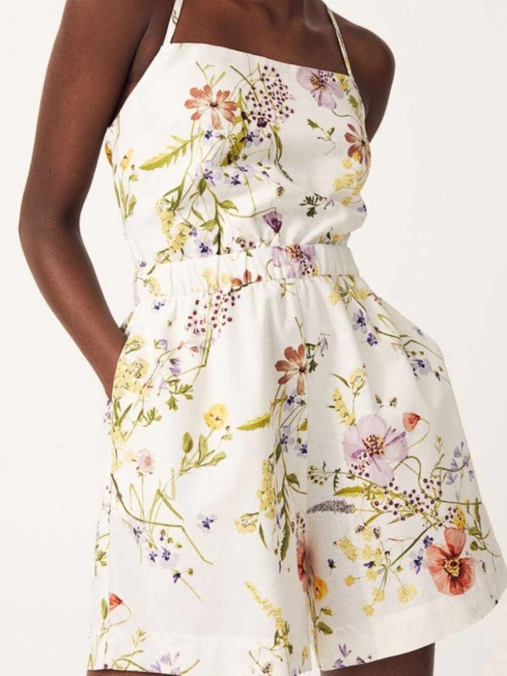 H&M Wildflower Meadow Collection Floral Linen/Organic Cotton‎ Blend